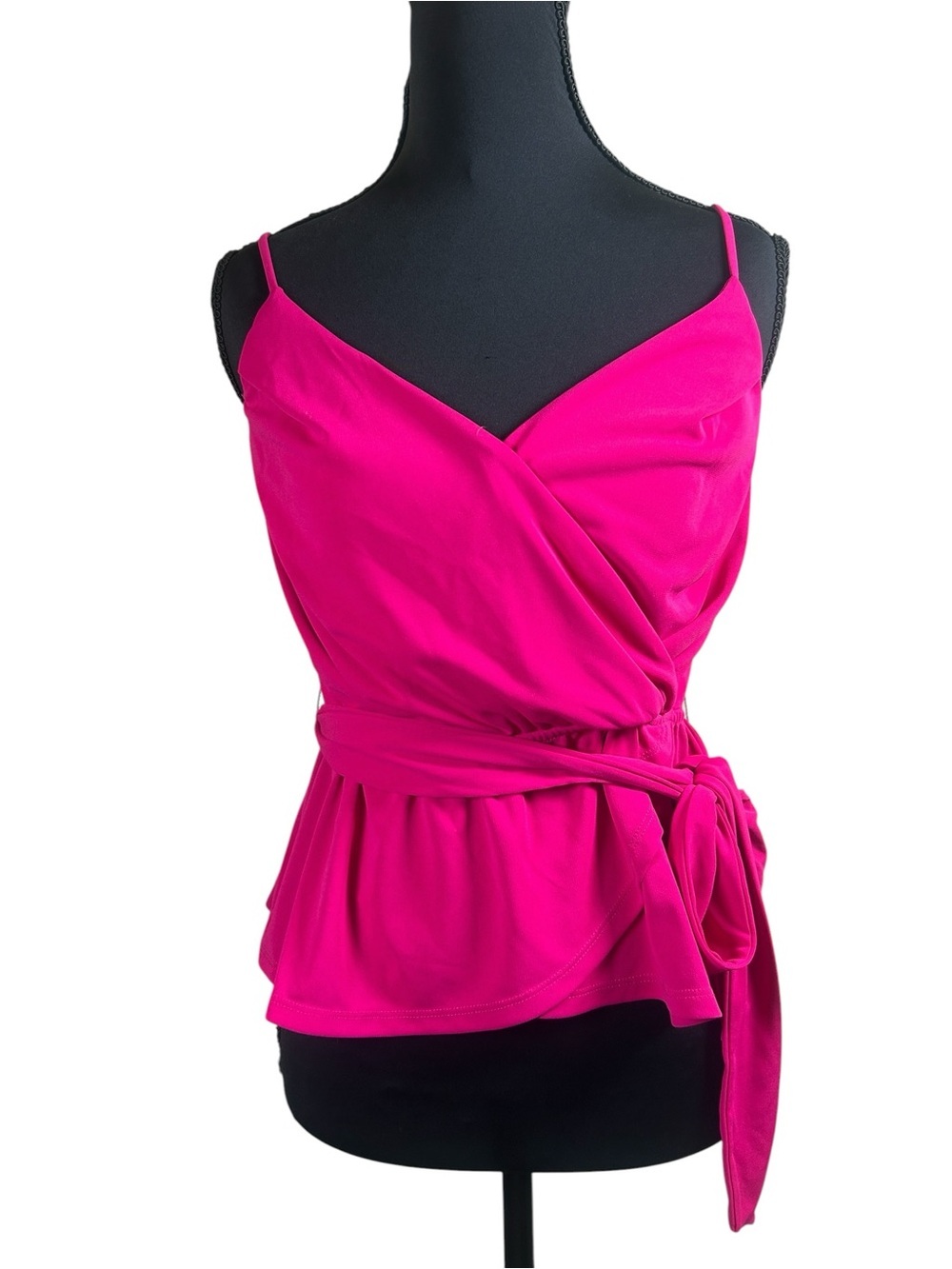 Express Fuchsia Pink Wrap Peplum Camisole Top XS